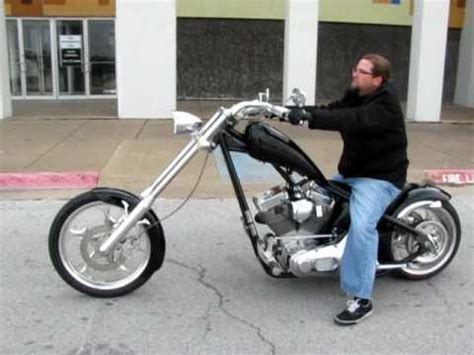 Gloss black w/ original scalloped designs on tank and fenders. 2005 Big Dog Chopper with custom exhaust - YouTube
