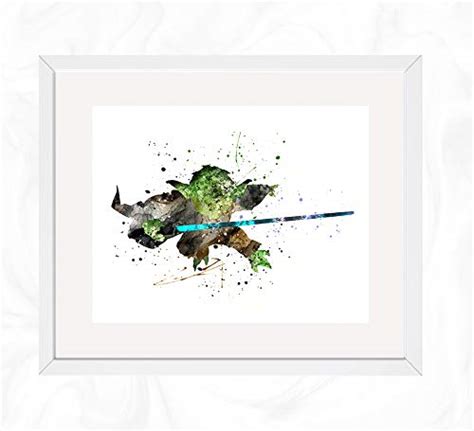 Yoda Star Wars Poster Watercolor Print Star Wars Fans Art T Giclée