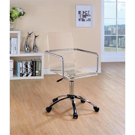 Coaster Office Chairs 801436 Acrylic Office Chair With Steel Base Sam