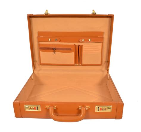 Zint Men Hard Briefcase Genuine Leather Attache Doctor Lawyer Bag Vintage Style Zint Leather Goods