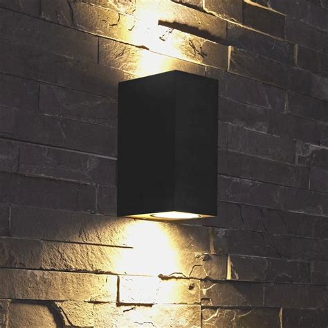 Biard Black Square Updown Lighter Outdoor Wall Lights Outdoor