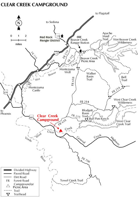 West Clear Creek Az Map