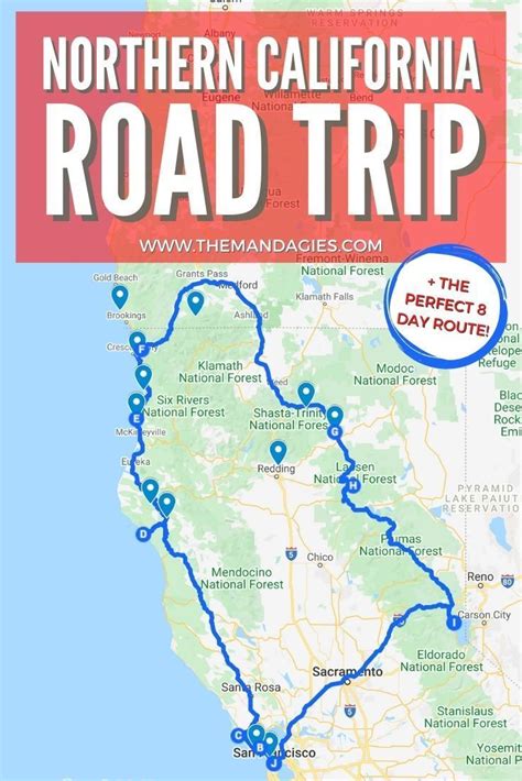 Northern California Road Trip California Road Trip Itinerary Pacific