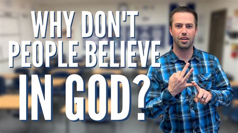 3 Reasons Why People Dont Believe In God