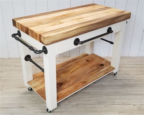 Find the best industrial kitchen islands & carts for your home in 2021 with the carefully curated selection available to shop at houzz. Extra Rustic Natural Maple Butcher Block Island Cart, Prep ...