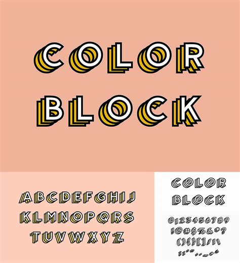 Color Block Font Free Download