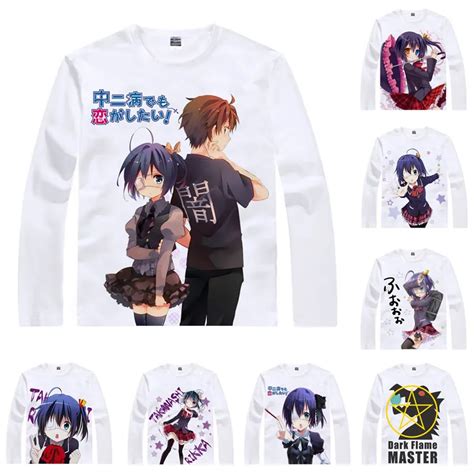 Coolprint Anime Shirt Love Chunibyo And Other Delusions T Shirts Long Sleeve Togashi Yuuta Rikka