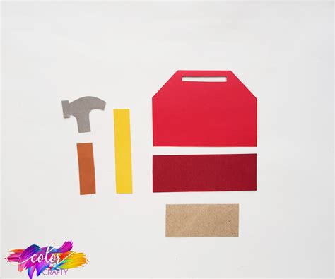 How To Make A Paper Toolbox For Fathers Day Color Me Crafty