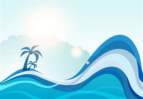 Summer Sea Wave Vector Background 98437 Vector Art At Vecteezy