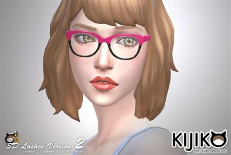 Kijiko 3d Lashes Version2 For Skin Detail • Sims 4 Downloads