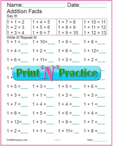 Homeschool Worksheets For Math Addition Subtraction Multiplication