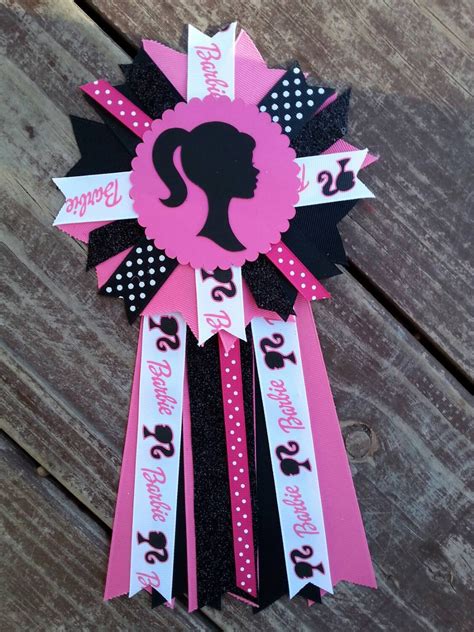 Barbie Baby Shower Pin Birthday Pin By Bonbow On Etsy