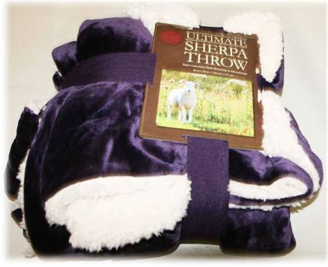 Sunbeam velveteen plush heated throw. Purple Ultimate Sherpa Throw Blanket