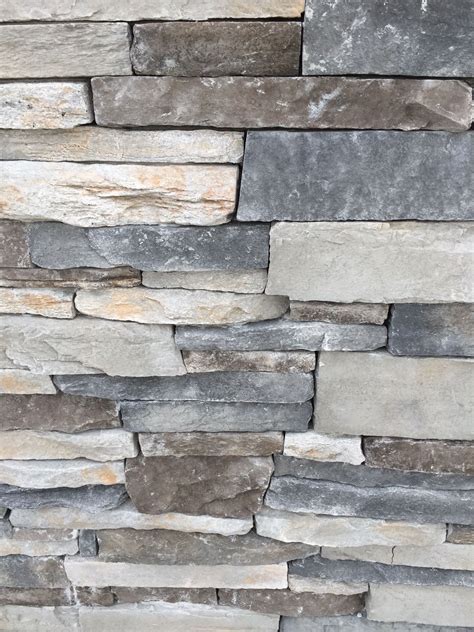 Stacked Dry Stone On Exterior Of House Exterior Stone Stone Facade