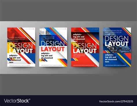 Set Creative Graphic Design Layout Typography Vector Image