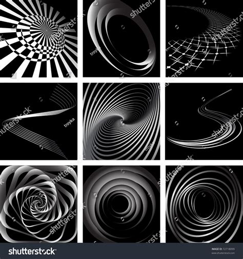 Abstract Backdrops Spiral Rotation Swirling Movement Stock Vector