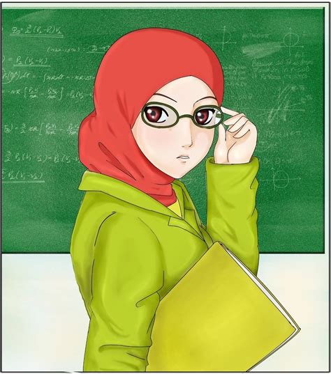 Gambar Kartun Muslimah Guru Ustazah