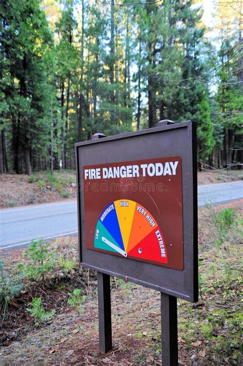 Forest Fire Danger Sign Stock Image Image Of Lightning 6252377