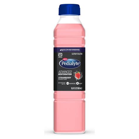 Pedialyte Advanced Rehydration Strawberry Electrolyte Solution Shop