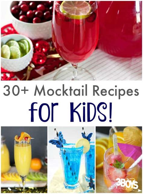 Mocktail Recipes For Kids 3 Boys And A Dog Mocktail Recipe Kid