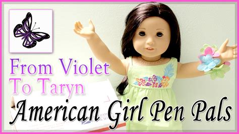 American Girl Ag Pen Pals Violets Package To Taryn Buterflycandy