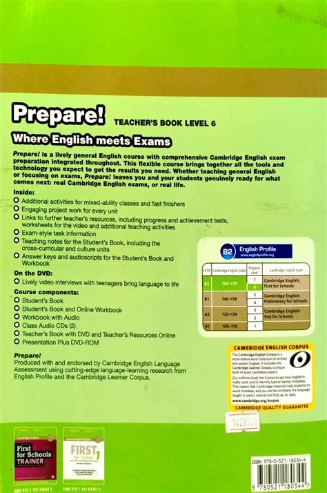 Cambridge English Prepare Level 6 Teachers Book With Dvd And Teacher