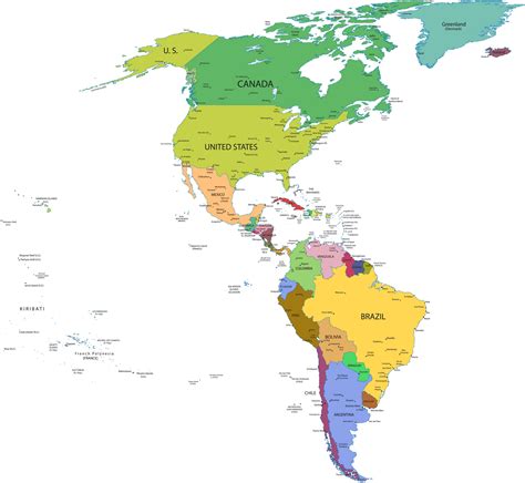 Large Detailed Political Map Of North And South America Hot Sex Sexiz Pix