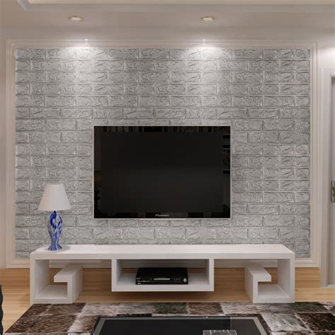 Living room, bedroom, kids ro. New 3D Brick Pattern Wallpaper Bedroom Living Room Modern ...