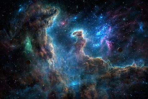 Download Star Planet Blue Space Sci Fi Nebula Wallpaper By Tim Barton