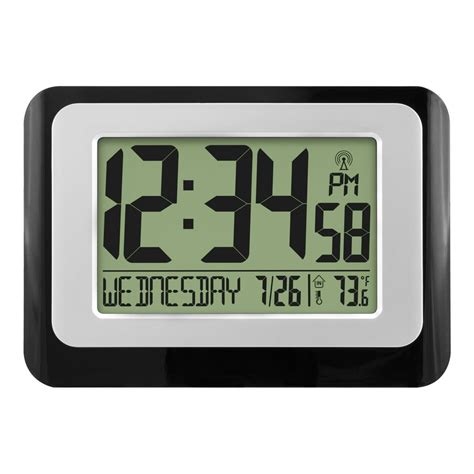 Digital Atomic Calendar Clock With Indoor Temperature