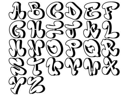 Graffiti Urban Bubble Letters Alphabet Font Svg Png Digital Download