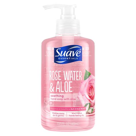 Suave Essentials Soothing Liquid Hand Soap Rose Water And Aloe 135 Oz