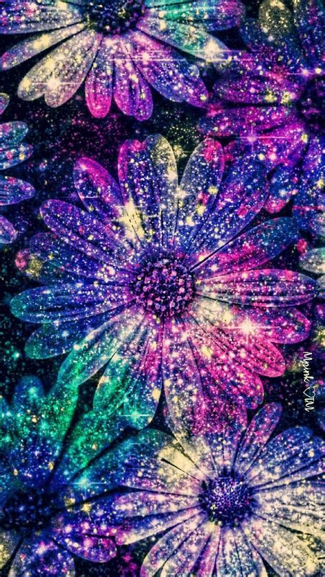 Glitter Flower Wallpapers Top Free Glitter Flower Backgrounds