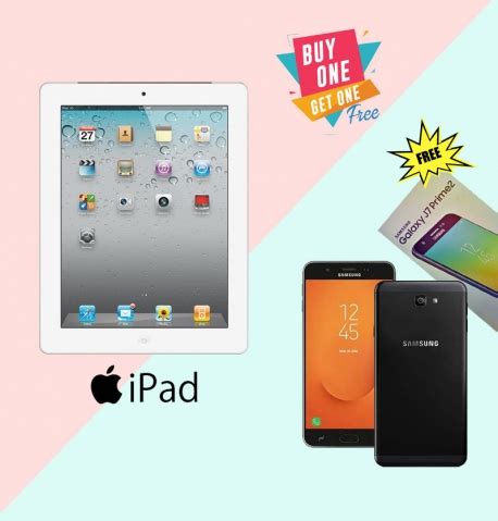 The displays have rounded corners. Apple iPad 16gb with Samsung J7 Prime 2 32gb - iWady.com