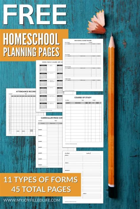 Printable Homeschool Planning Pages Homeschool Printables For Free