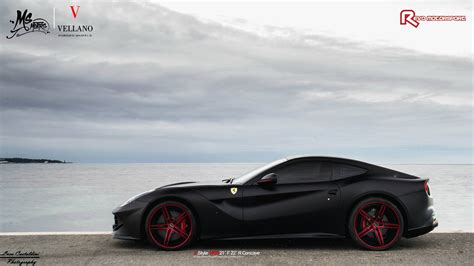 Menacing Matte Black Ferrari F12 Boasting Red Accents — Gallery