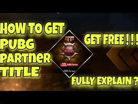 Get free rename card in pubg mobile. HOW TO GET NEW PUBG PARTNER TITLE IN PUBG MOBILE | FULLY ...