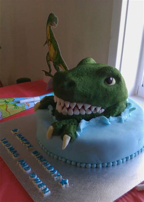 Huge collection of happy birthday cake with name and photo. T-rex cake | Birthday cake for my dino loving boys | Gabrielle McKinnon | Flickr