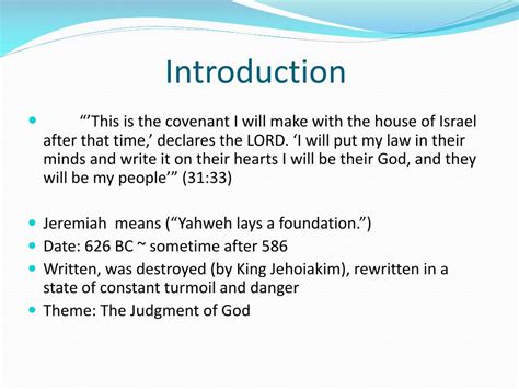 Ppt The Book Of Jeremiah Powerpoint Presentation Free Download Id