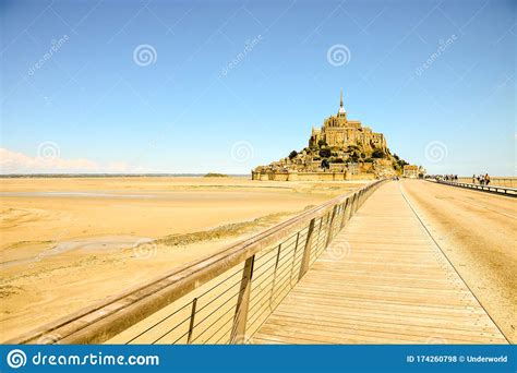 Le Mont Saint Michel Tidal Island Normandy Northern France Stock Photo