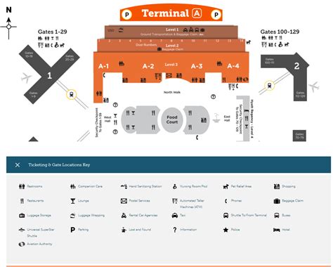 Terminal A Mco Orlando International Airport Map