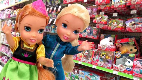 Toy Hunt With Elsa And Anna Toddlers Lots Of Toys And Dolls Playing