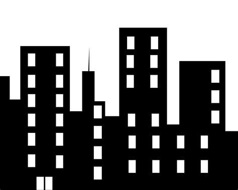 City Skyline Silhouette Black Clip Art Library