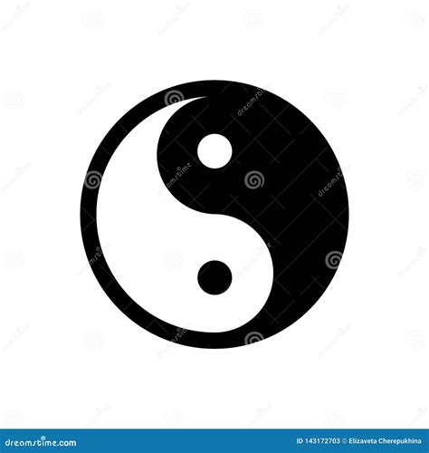 Yin Yang Vector Icon Isolated On Transparent Background Linear