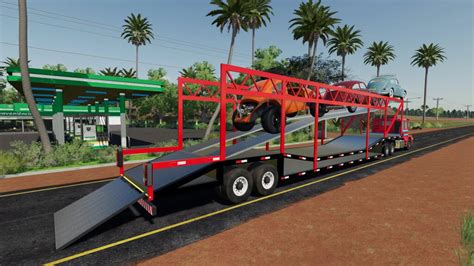 Car Transport Trailer V10 Trailer Farming Simulator 2022 19 Mod