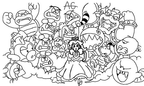 Colors Live Mario 3d Land Coloring Page 7 By Awesomegirl