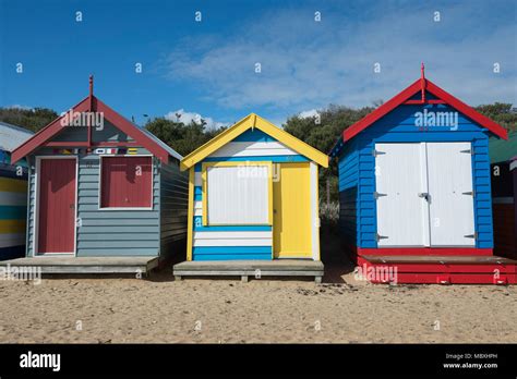 Brighton Beach Huts Melbourne Victoria Australia Stock Photo Alamy
