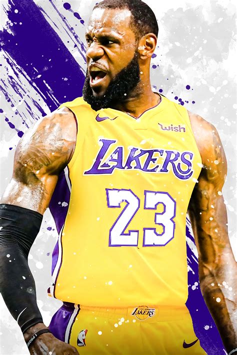Lebron James Los Angeles Lakers V2 Poster Print Sports Etsy