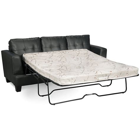 Coaster Samuel Leather Sleeper Sofa Bed In Black 501680