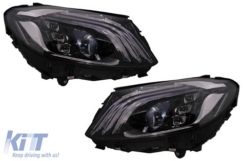 Full LED Headlights Suitable For Mercedes C Class W S LHD W Design
